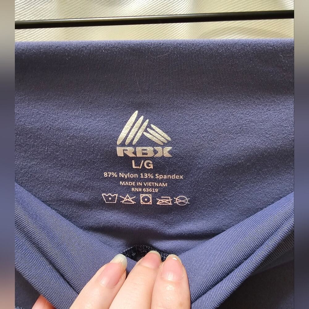 RBX blue skinny leg yoga athletic athleisure stretchy pocket leggings large - Picture 5 of 6